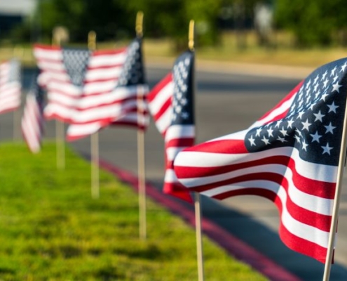 Image of American flags