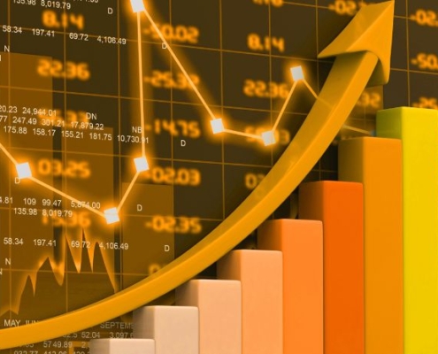 Graphic illustrating increasing numbers on a graph