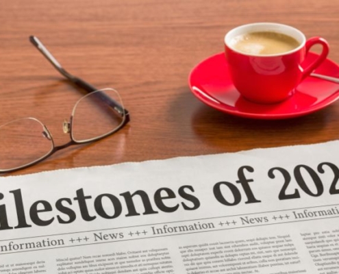 Newspaper reading Milestones of 2024