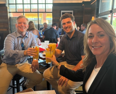 team enjoying some crushes at our foundaiton event
